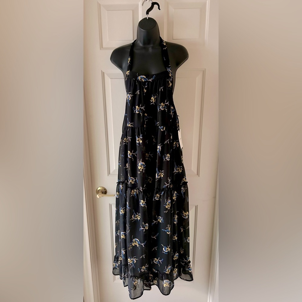 Who What Wear Mini Roman Floral Halter dress-Size M